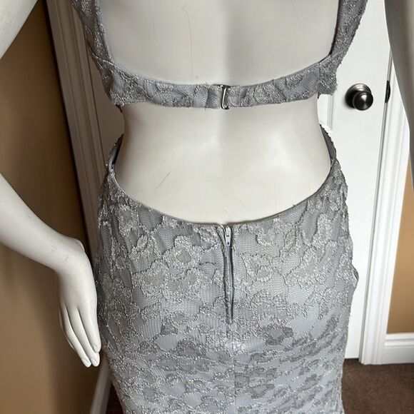 Grey long dress /Size L - Picture 10 of 12